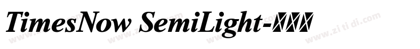 TimesNow SemiLight字体转换